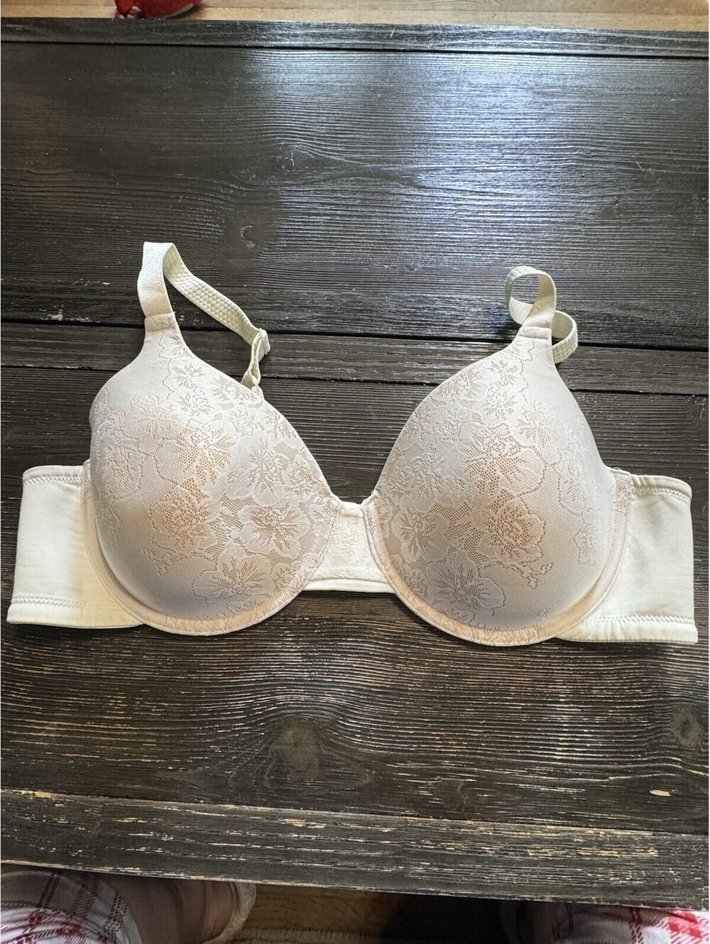 Vanity Fair 76380 Full Coverage Underwire Bra Womens 42C Ivory Lace